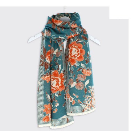 Poppy Woven Floral Scarf